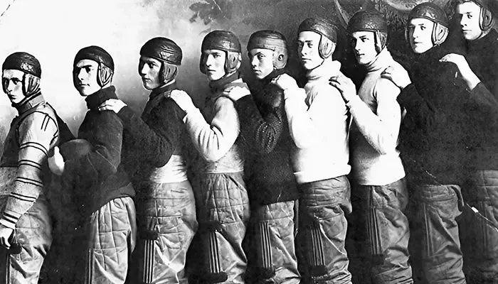 Equipo de fútbol americano de principios del siglo XX