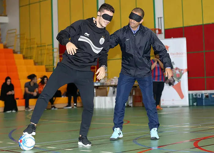 Evento de fútbol para ciegos